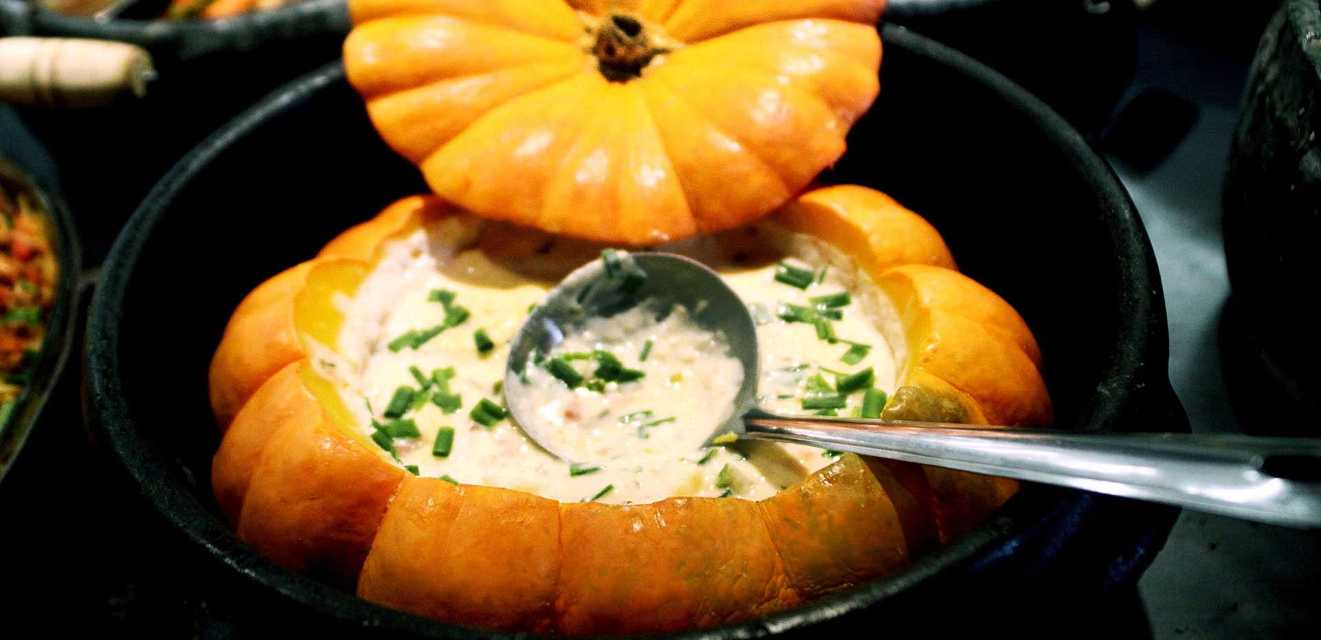 Abóbora recheada | Restaurante Cabotiá - Coromandel